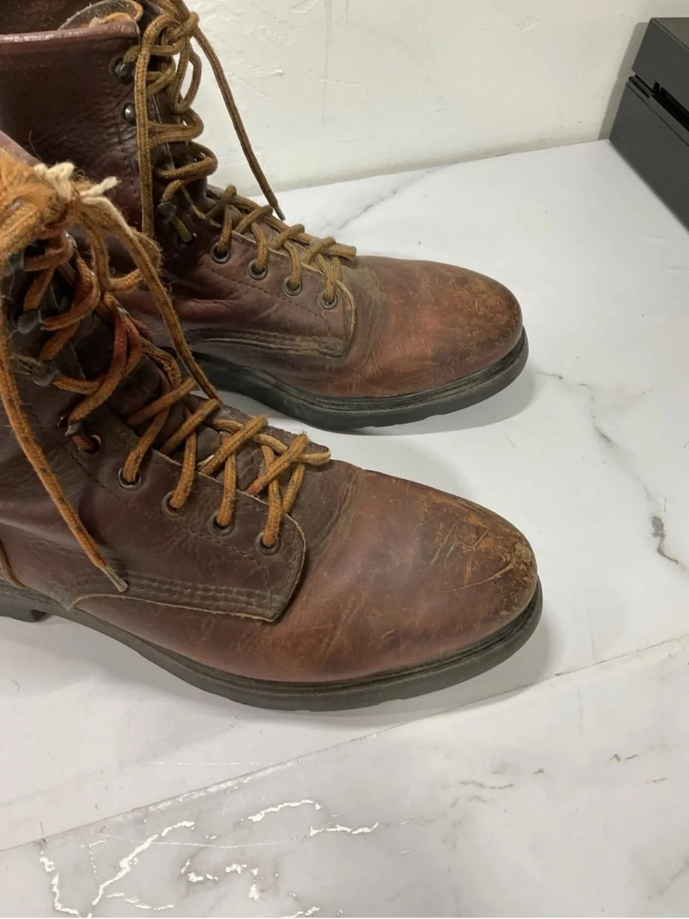 Red Wing ANSI Z41 PT99 M1/75 C/75 Mens  Leather Steel Toe Boots Size 10